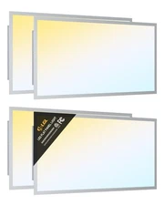 LED 2x4 Flat Panel Light, Drop Ceiling Lights Fixture, Selectable Features, 3...