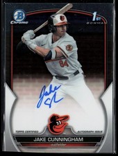 Jake Cunningham Orioles 2023 Bowman Chrome 1st Bowman Auto RC CDA-JCU