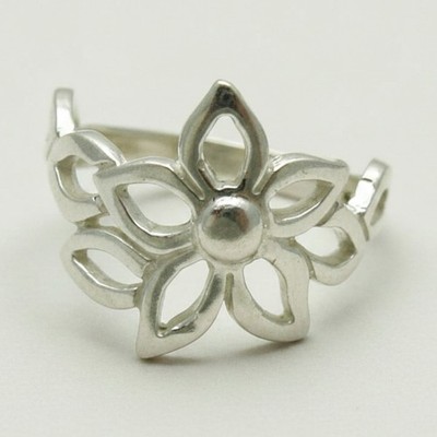 Stilvoll sterling silber ring 925 blume solide R000316 EMPRESS