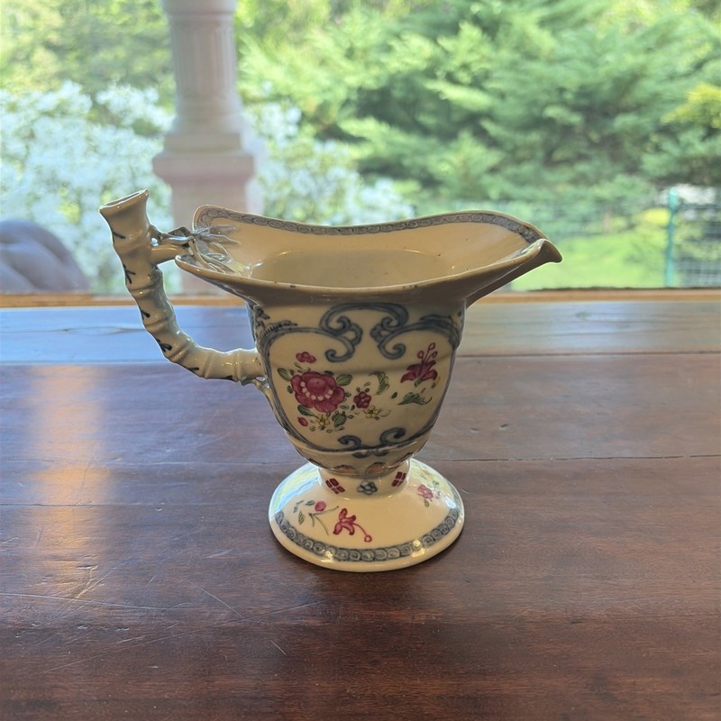 Antique 18c Century Chinese Export Famille Rose Pitcher