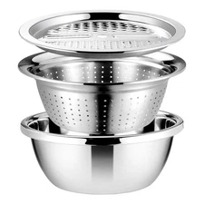 Cabilock Graters for Kitchen Handheld Stainless Steel Drain Basket Vegetable ...