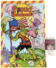 Lloyd Kaufman signed 12x18 Poster Creator Toxie The Toxic Crusaders JSA