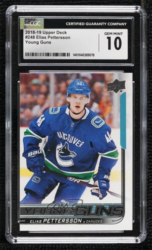 2018-19 Upper Deck Young Guns Elias Pettersson #248 CGC 10 Gem Mint Rookie RC