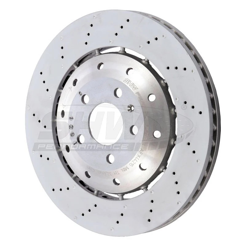 For Audi R8 2008-2012 SHW Performance AFX44215 Drilled Front Brake Rotor