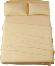 Bed Sheet Set Super Soft Microfiber 1800 Thread Count Luxury Egyptian Sheets 18-