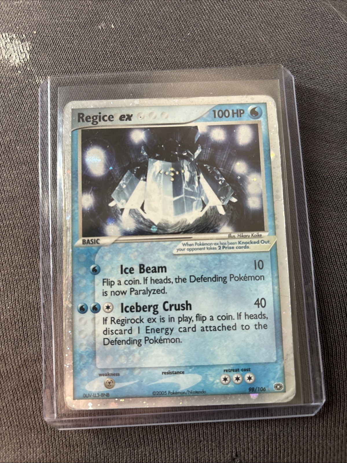 Pokemon TCG Regice EX 98/106 EX Emerald Holo HP 