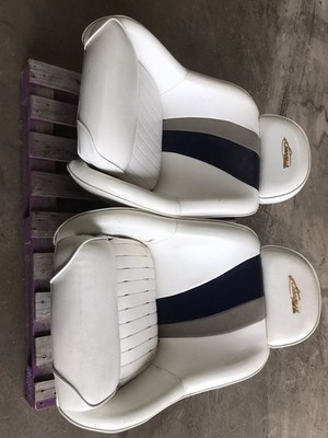 Caravelle Boat Marine captains chair seats flip up bolster on 1