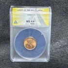 1955 LINCOLN WHEAT CENT ANACS MS 64 RD