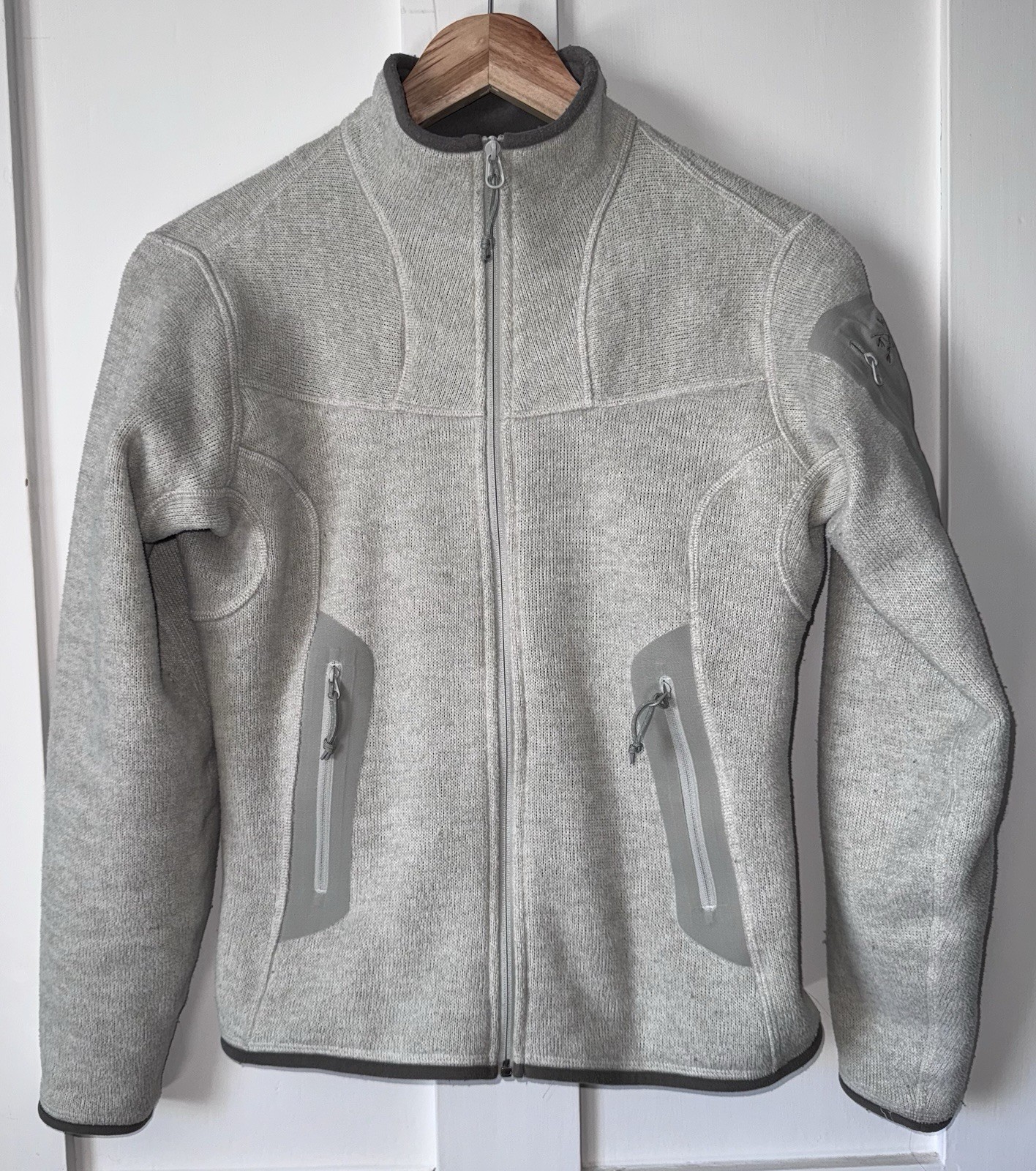 ARC'TERYX Giacca foderata in pile Arcteryx Polartec panna beige taglia XS ricamata full zip