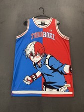 My Hero Academia Todoroki Basketball Jersey Mens L Hot Topic Anime Plus Ultra