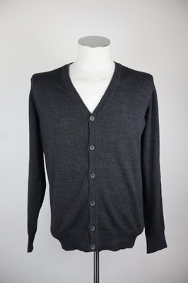 Conte Of Florence Men's Casual Cardigan Sweater M Wool Logo
