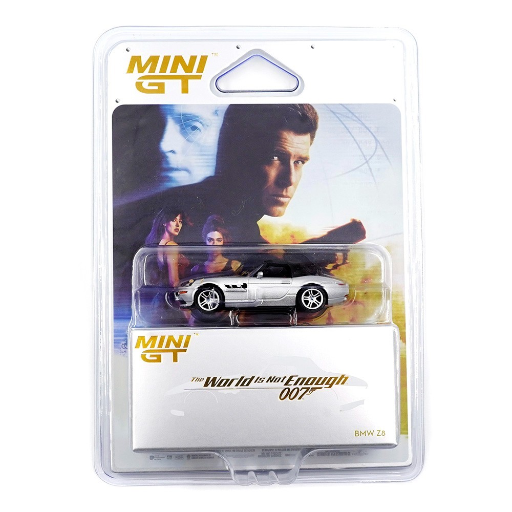 MINI GT BMW Z8 JAMES BOND 007 THE WORLD IS NOT ENOUGH 1/64 SILVER