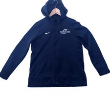 NIKE DRI-FIT Size L Men Black Full Zip Drawstring Pocket Athletic Jacket Calgary