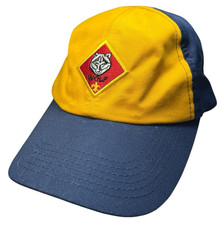 Boy Scouts Of America Wolf Cub Uniform Cap Hat S/M Navy Yellow Gold Unstructured