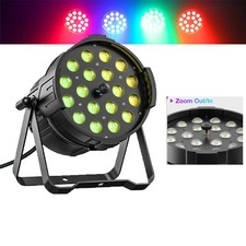 Disco DJ Lights DMX Zoom 18LED RGBWA  UV Par Light Stage Lighting Concert Party