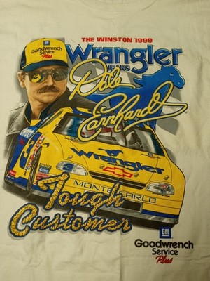 Vintage 90s NASCAR Chase Authentics Wrangler Dale Earnhardt T Shirt Large USA