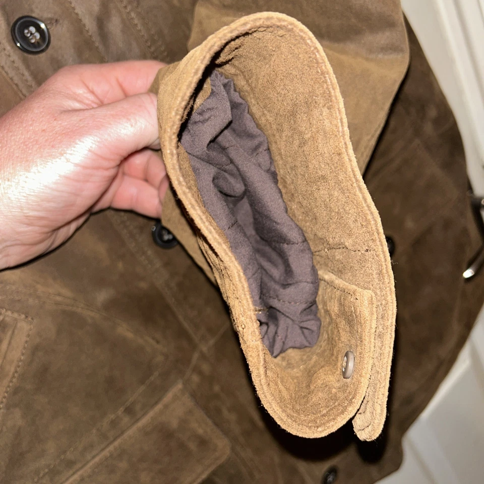 Men’s Suede Leather Blue Harbour Luxury M&S Jacket/Coat - XXL - Image 4 of 4