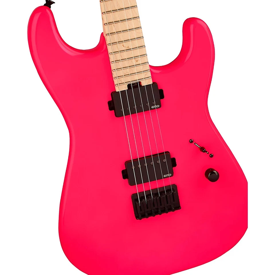 Charvel Sean Long Pro-Mod San Dimas Style 1 HH HT M Electric Guitar Neon Pink - Image 4 of 4