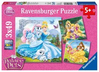Disney Palace Pets: Belle, Cinderella Und Rapunzel. Puzzle 3 X 49 Teile | Spiel