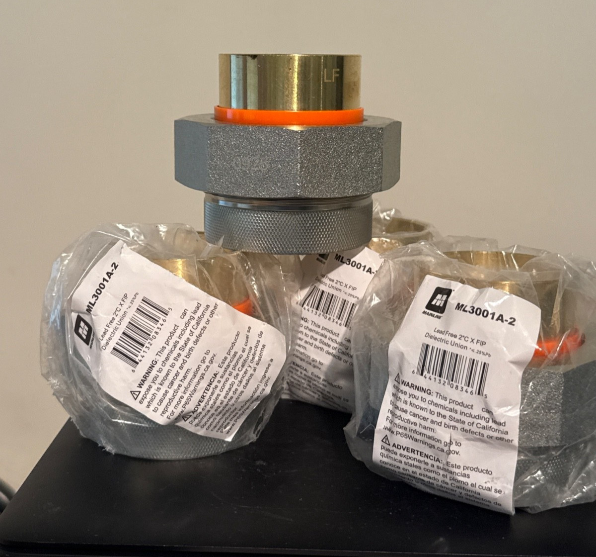 (4 pk) ML3001A-2 LEAD FREE 2" COPPER C x FIP - DIELECTRIC UNION