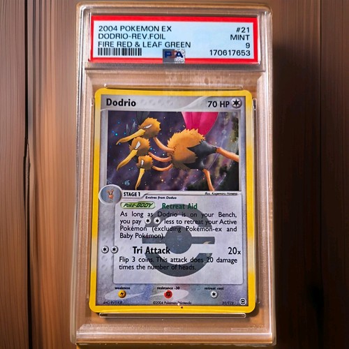 2004 Dodrio 21/112 EX FireRed & LeafGreen Reverse Holo PSA 9 Low Pop