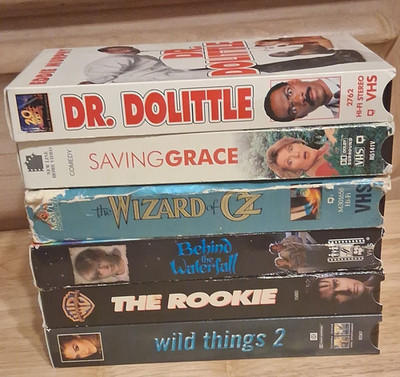 VHS Lot Dr. Dolittle, The Rookie, Saving Grace, Wizard Of Oz, And Others.