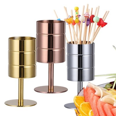 Cocktailspieße mit Halter, Edelstahl, Buffet Dekoration, Getränkespieße,