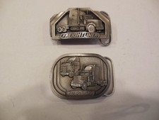Vintage Freightliner Tonkin Belt Buckle LOT OF 2 NOS Trucker Semi