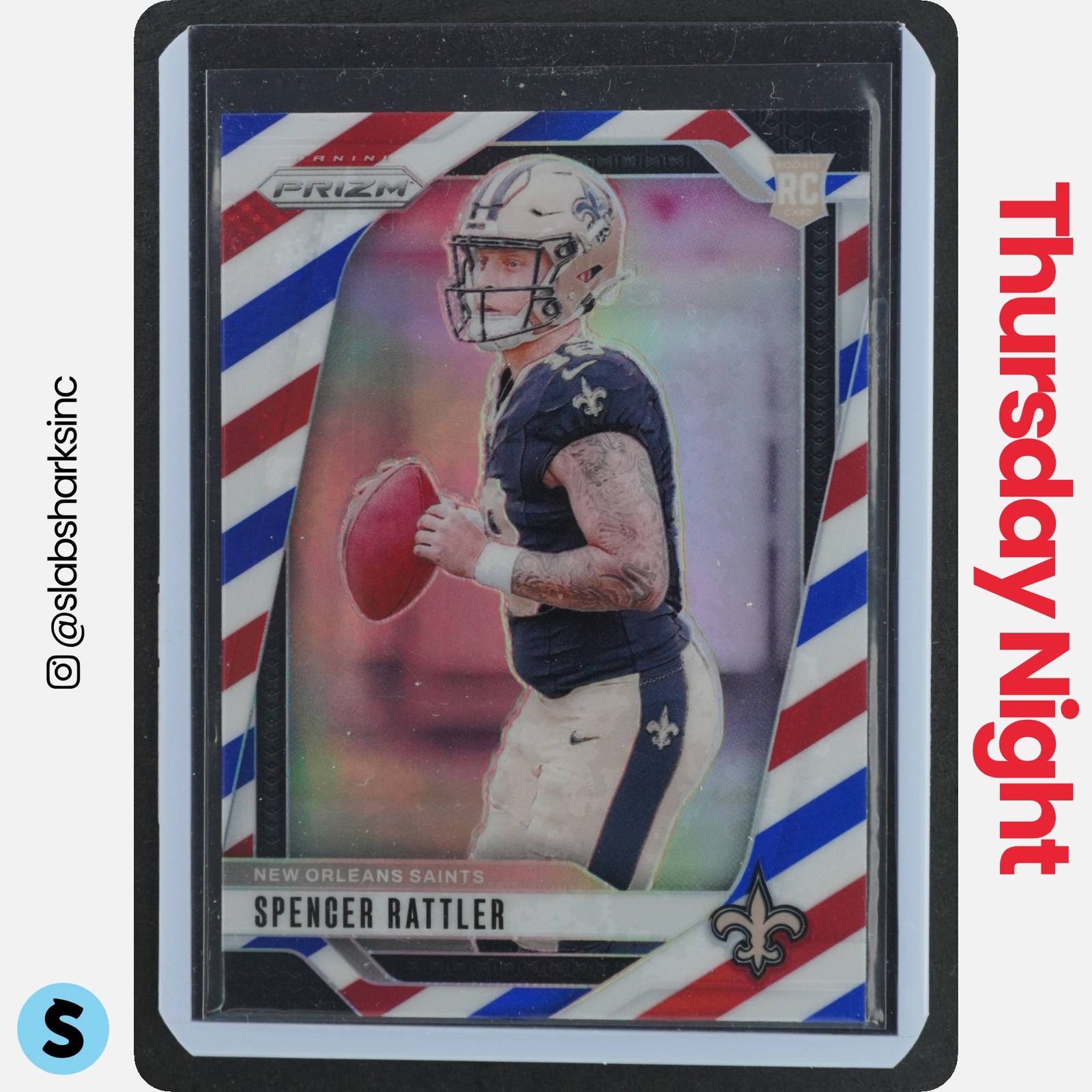Spencer Rattler Panini Prizm #388 Red/White/Blue