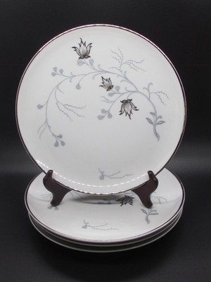 Eschenbach Bavaria Baronet China SILVER ARBOR Salad Plates 8 1/8'' Set of 4