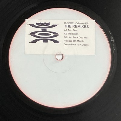 D-Code - Odyssey EP (The Remixes) - IT 12'' EP White Label 1993 - IT THREE