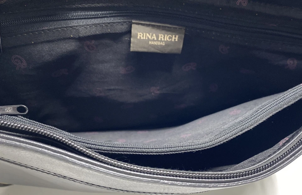 Rina Rich黑色皮革笔记本电脑包 — 第 4/4 张图片