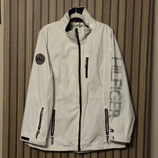 Giacca Tommy Hilfiger bianca 3 in 1 per tutte le stagioni manica spellout uomo taglia M