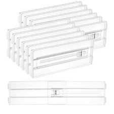 Vtopmart 12 Pack Drawer Dividers for Clothes, 4" High 10.2"-16.5" Adjustable ...
