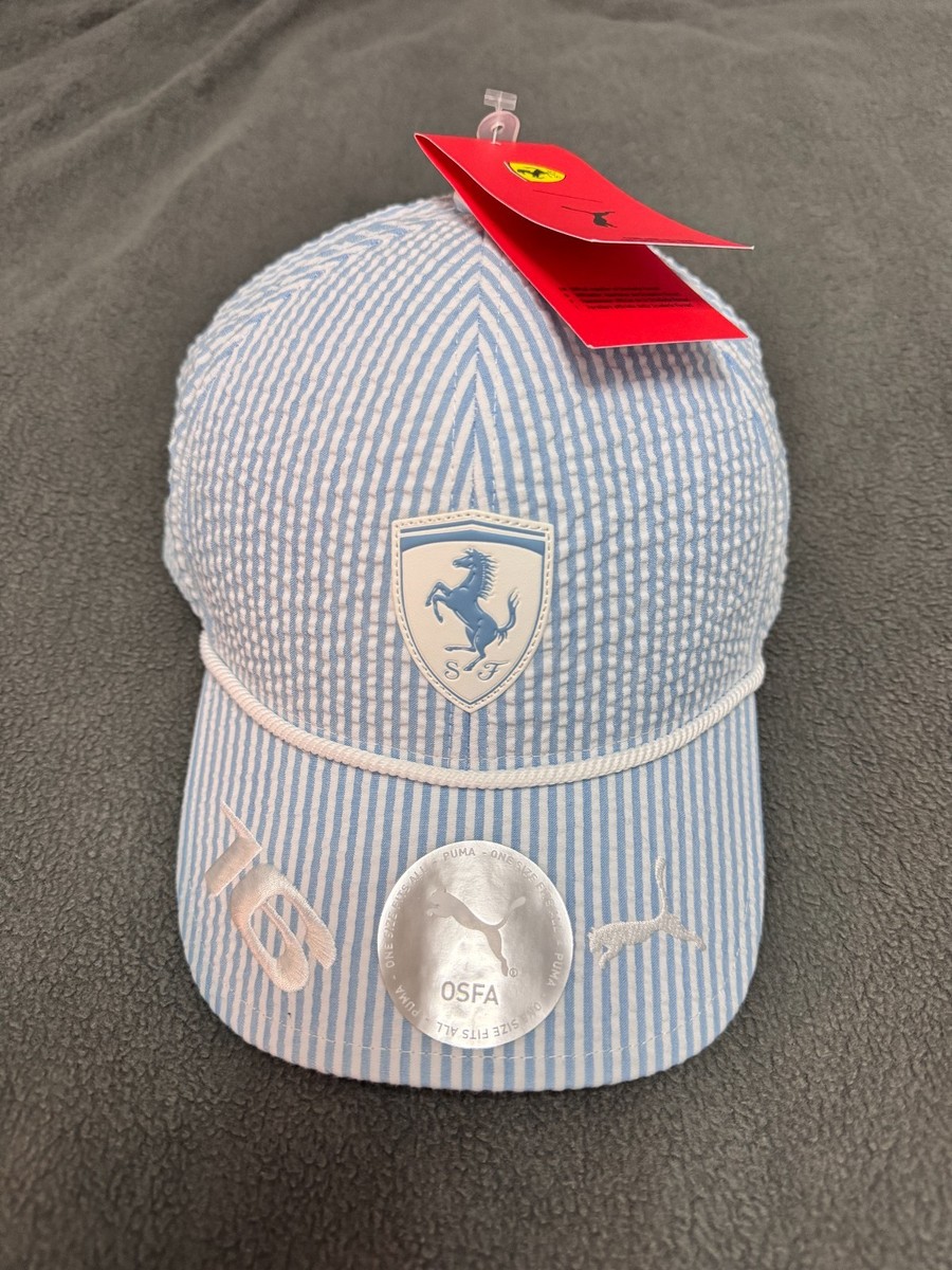 Casquette Puma Ferrari Leclerc Special Edition Monaco 2025 - Bleu, Taille Unique