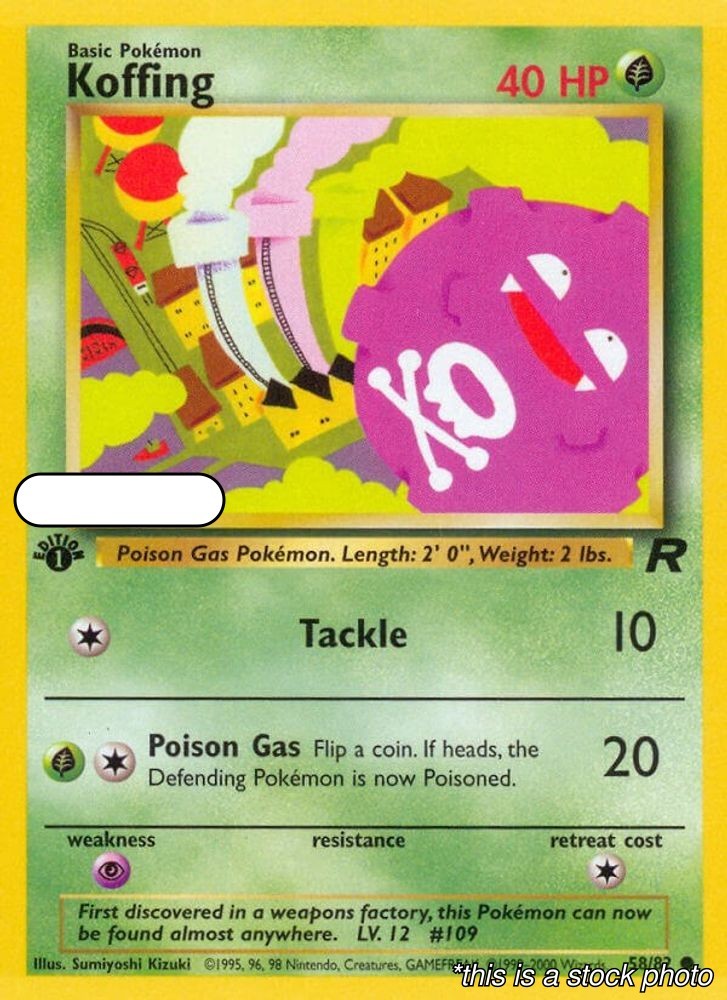 Unlimited - Koffing - 58/82 - Team Rocket - NM