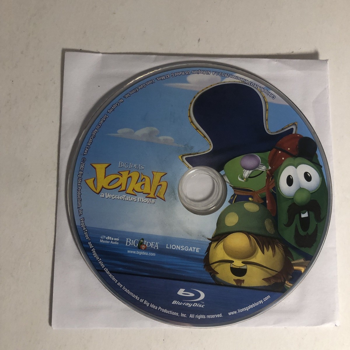 2002 / Jonah: A VeggieTales Movie / *DISC ONLY* Blu-Ray Animated
