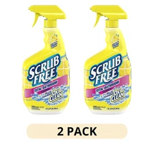 Scrub Free Bathroom Cleaner with OxiClean, Lemon Scent, 32 oz Spray (2 Pack)