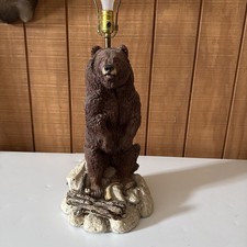 Dan Hughes Bear Statue 2775 Made In 80  s Lamp
