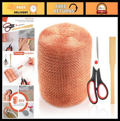 Copper Mesh Rodent Control Roll 5''x100' - Mice, Rat, Bat & Snail Blocker, DIY We