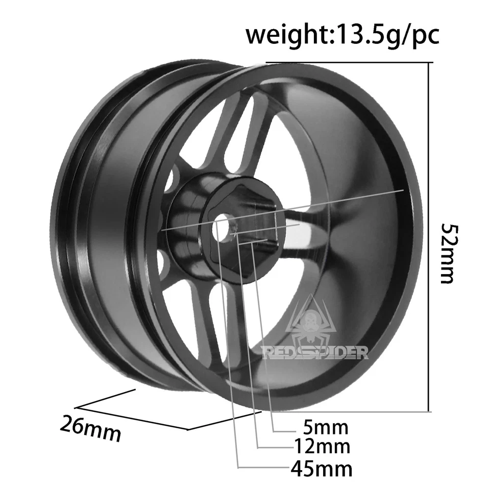 RC Car Wheels for Rc Car RC on-Road Drift Rock Traxxas HSP Tamiya HPI Kyosho Mst - Image 4 of 4