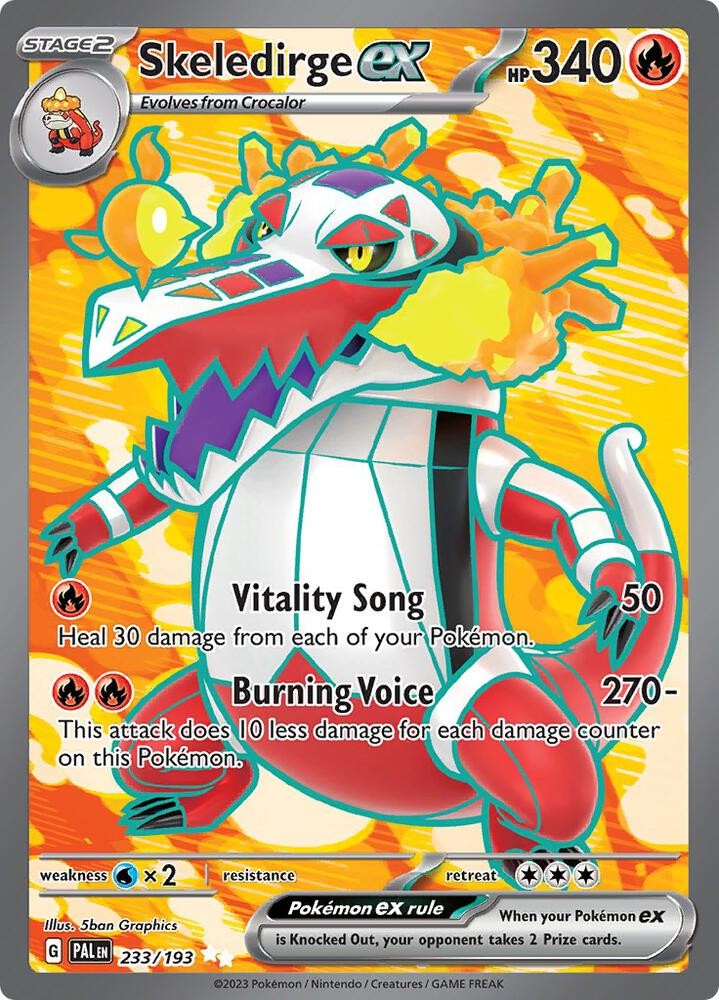 Skeledirge ex Holo Ultra Rare SV02: Paldea Evolved 233/193 NM