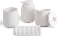 Ceramic Bathroom Accessories Set, Lotion Soap Dispenser and Toothbrush Holder Se
