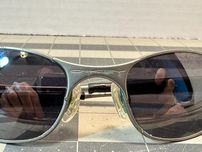 Oakley A Wire Silver Frame Sunglasses Vintage A-Wire from the 90s