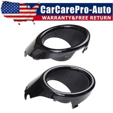 Pair Front Driver Passenger Side Fog Light Cover Trim For Honda Civic Si 2013-15