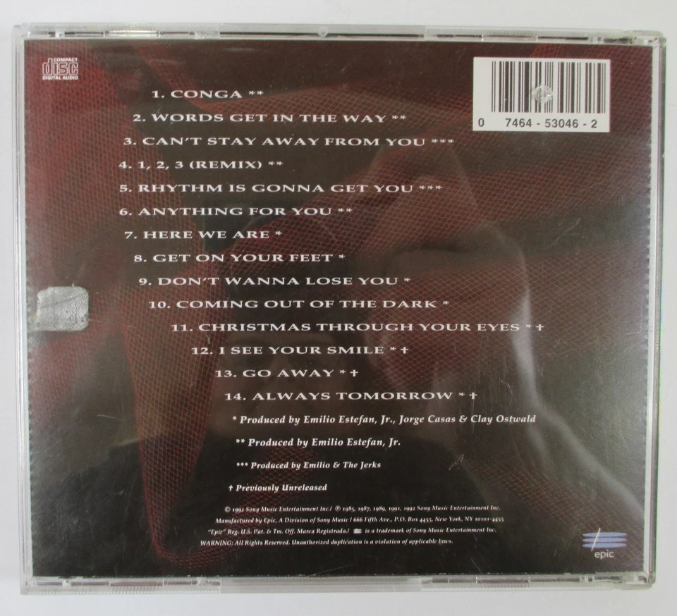 SIGNED by GLORIA ESTEFAN! "Greatest Hits" CD EK 53046 Epic / Sony 1992 USA - Image 3 of 3