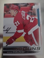 2018-19 UD Young Guns YG Dennis Cholowski Rookie Card RC #231 Red Wings. rookie card picture