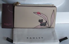 Radley London THE TALES OF SPRING  Medium Leather Top Zip Wallet Purse NWT $108
