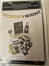 Awards Night VIP Scene Setter Backdrop 32X 65 Buffet Decorating Kit VIP Napkins