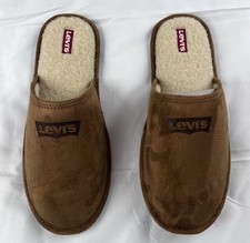 Levi  s Mens Slippers XL 11-12 Tan Memory Foam Indoor House Shoes New
